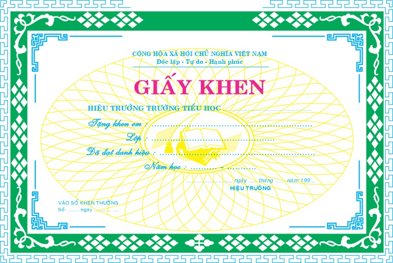 Mẫu Giấy Khen Thưởng 000222.cdr