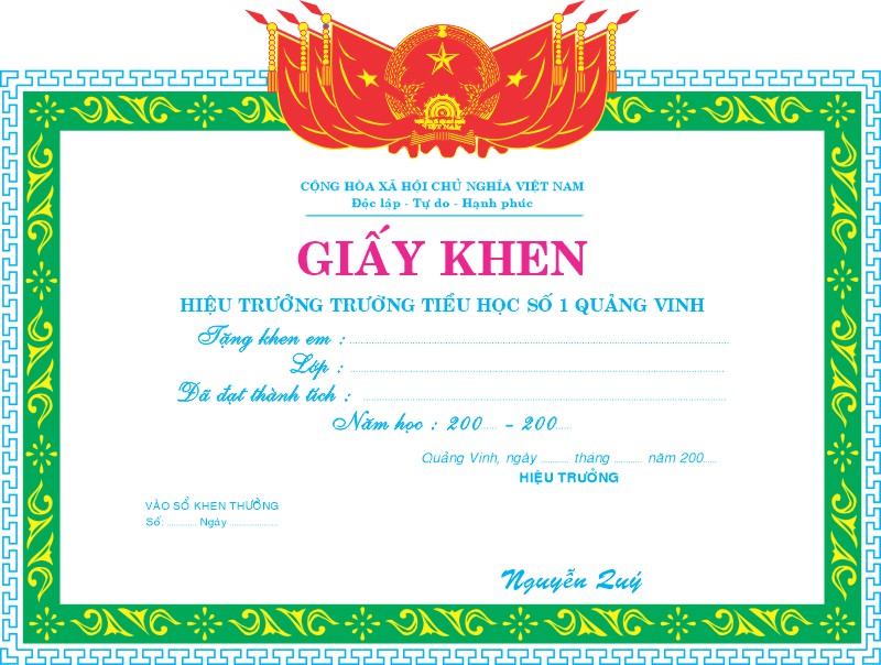 Mẫu Giấy Khen Thưởng 000227.CDR