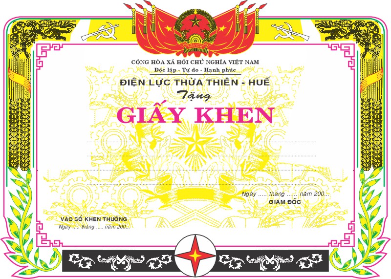Mẫu Giấy Khen Thưởng 000251.cdr