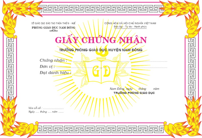 Mẫu Giấy Khen Thưởng 000260.cdr