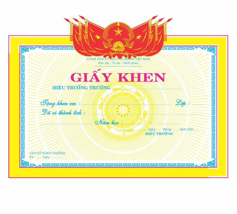 Mẫu Giấy Khen Thưởng 000264.cdr