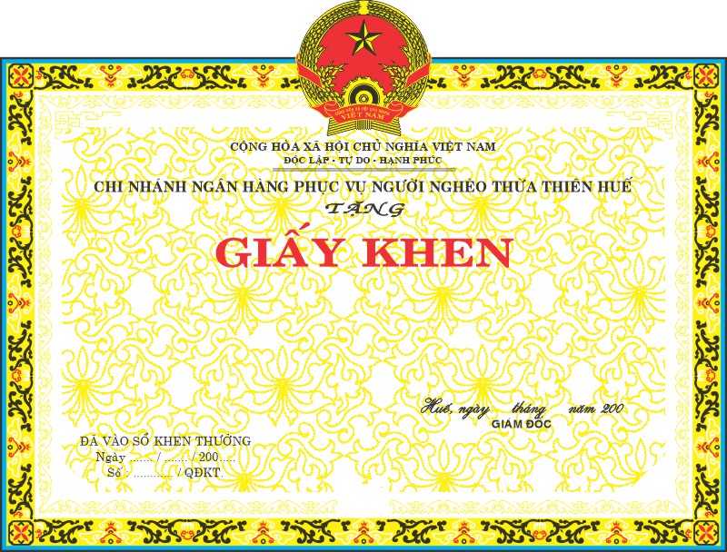 Mẫu Giấy Khen Thưởng 000282.cdr