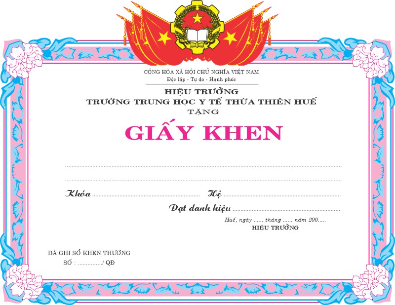 Mẫu Giấy Khen Thưởng 000289.cdr