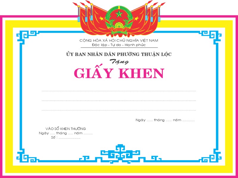 Mẫu Giấy Khen Thưởng 000290.cdr