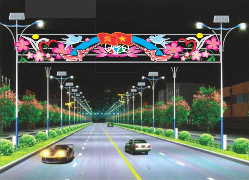 Mẫu Led Trang Trí Cột Điện Đường Phố 000174.cdr