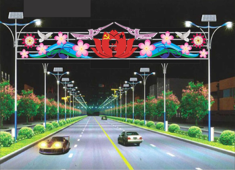 Mẫu Led Trang Trí Cột Điện Đường Phố 000177.cdr