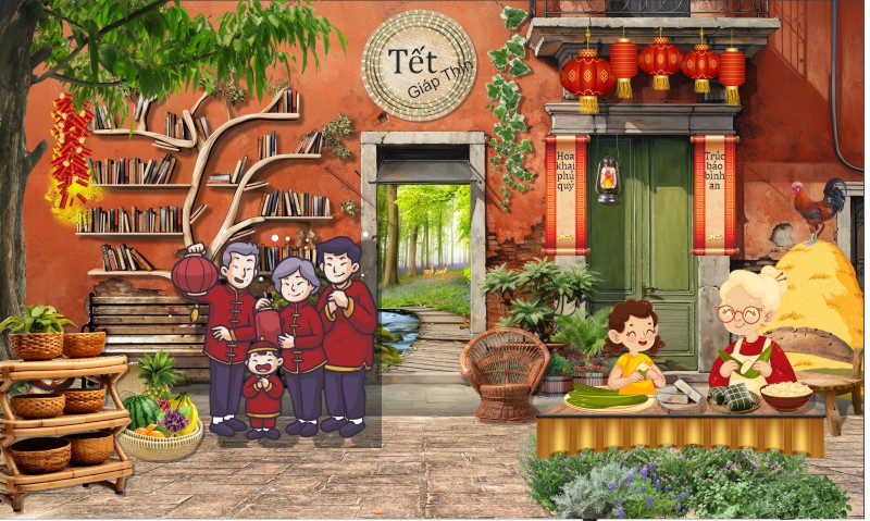 Tranh Tết Tiểu Cảnh Đẹp 000476.cdr