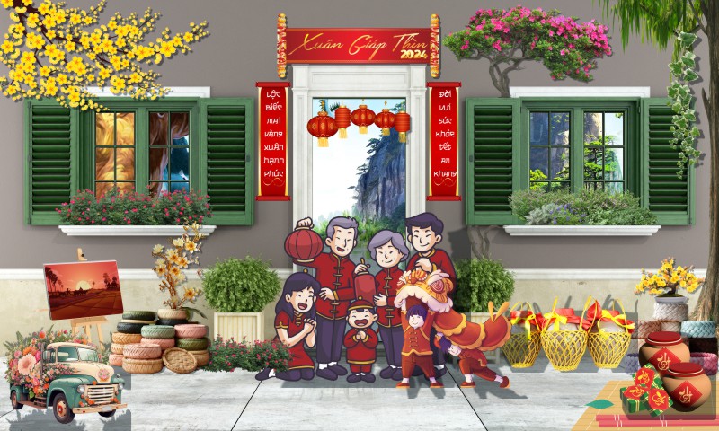 Tranh Tết Tiểu Cảnh Đẹp 000480.cdr