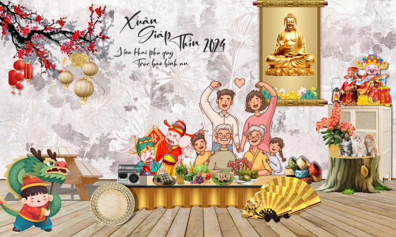 Tranh Tết Tiểu Cảnh Đẹp 000482.cdr