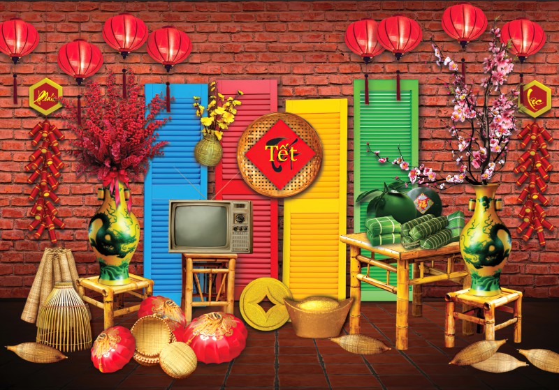 Tranh Tết Tiểu Cảnh Đẹp 000490.cdr