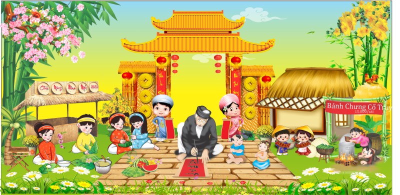 Tranh Tết Tiểu Cảnh Đẹp 000502.cdr